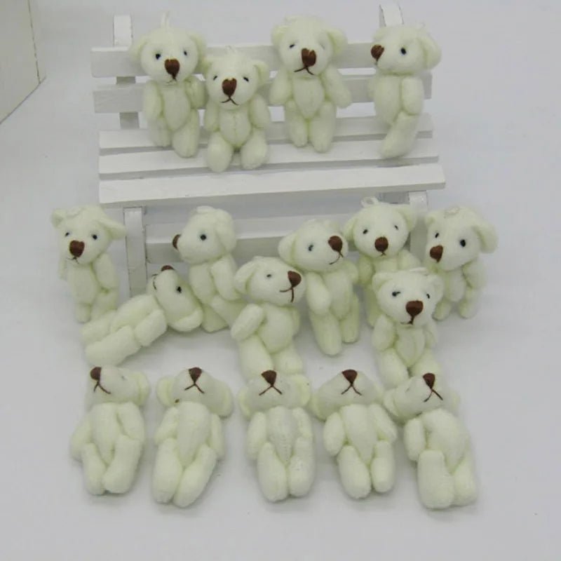 100Pcs/Lot Kawaii Small Joint Teddy Bears Stuffed Plush 3.5CM Toy Teddy - Bear Mini Bear Ted Bears Plush Toys Wedding Gifts 01301 - Little Lamb Interiors100Pcs/Lot Kawaii Small Joint Teddy Bears Stuffed Plush 3.5CM Toy Teddy - Bear Mini Bear Ted Bears Plush Toys Wedding Gifts 01301