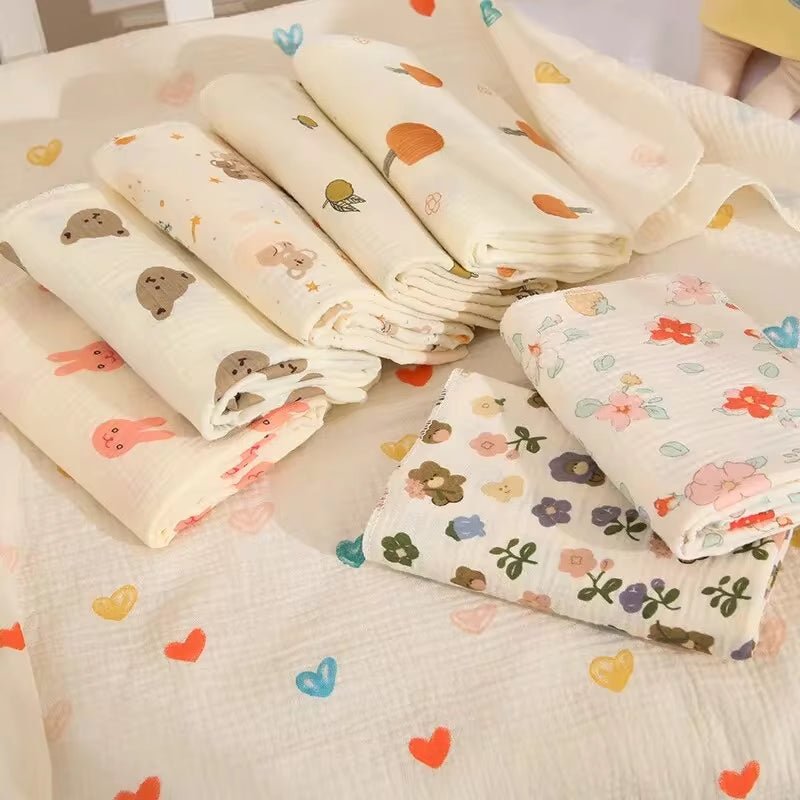 Baby outlet Towel - Swaddle blanket 100% Cotton ribbed - Tummy time blanket - baby changing towel - newborn lightweight towel - 86x86cm 6 pack